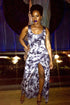 Fashion Print Front Slit Maxi dress